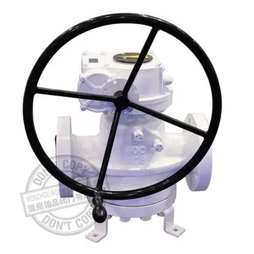 API 599 Worm Gear Operated Cast Steel A216 WCB Flange End Pressure Balance Lubricated Plug Valve