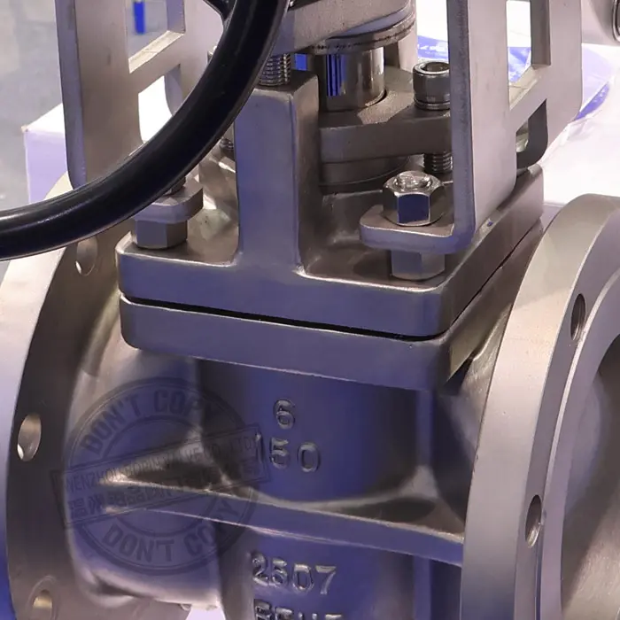 API 599 Flange End Worm Gear Operated Super Duplex Stainless Steel UNS S32750 Sleeve Type Plug Valve .jpg