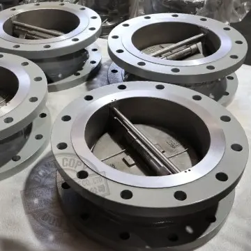 API 594 Cast Steel A216 WCB Retainerless Design Flange End Dual Plate Check Valve