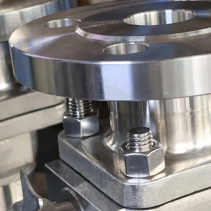 Die Forged Stainless Steel F304 Handle Operated Flanged Floating Type PTFE Sealed Ball Valve.jpg